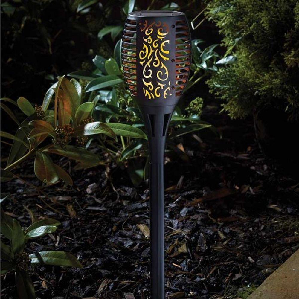 Solar-Lampe Cool Flame Torch Slate 75 x 12 cm | 35 LEDs | 3er-Set